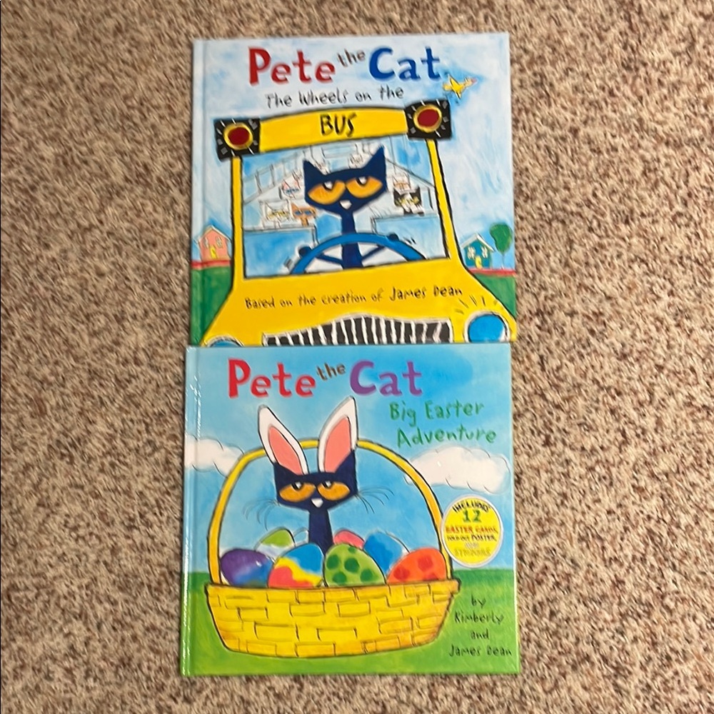 Pete the Cat Childrens books lot of 2 hard cover